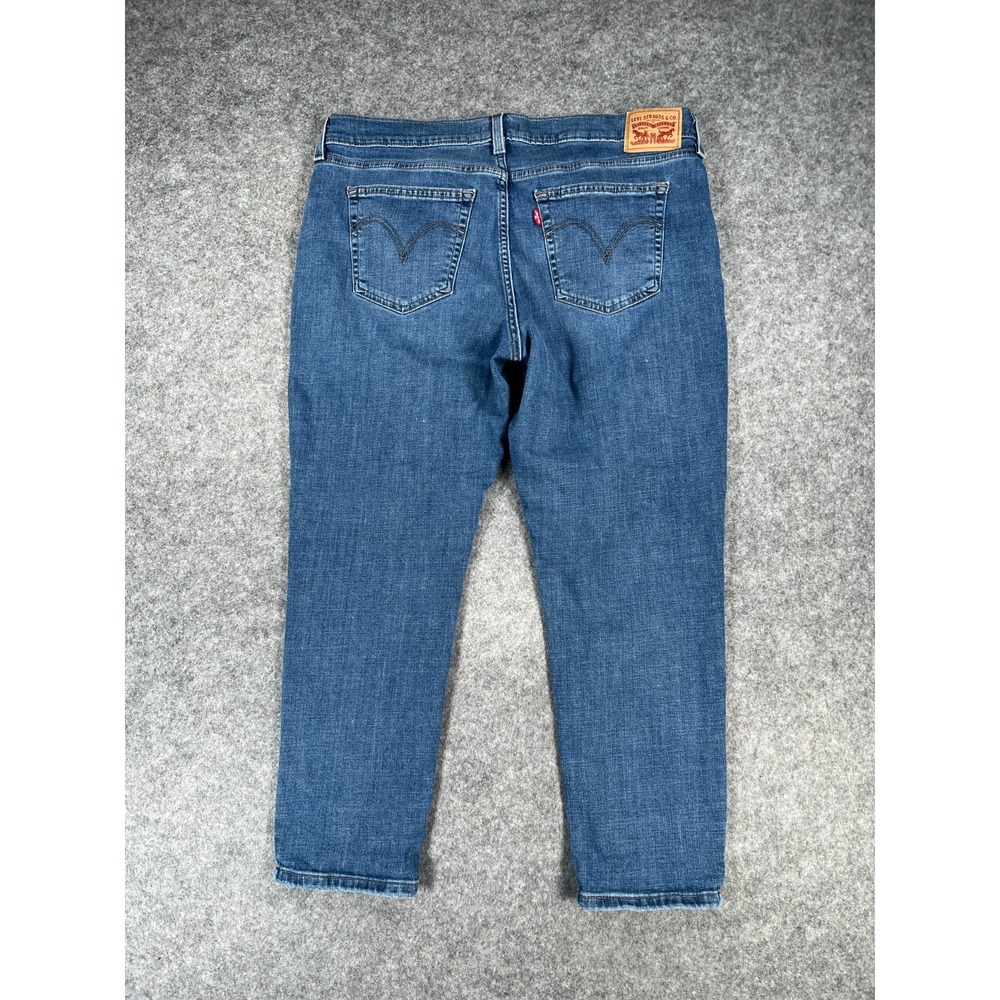 Levis Jeans Women's 33 Boyfriend Medium Blue Stretch Denim Jeans - Picture 8 of 10